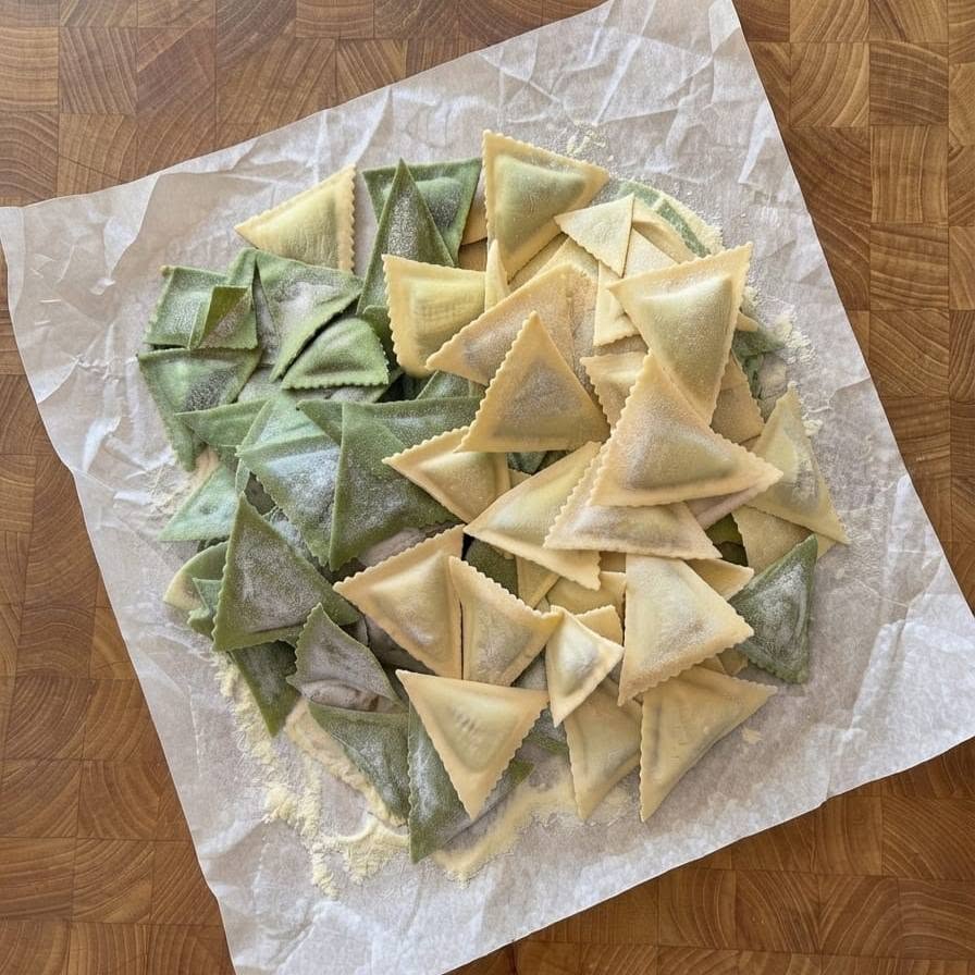 Panzerotti di magro ricotta e spinaci